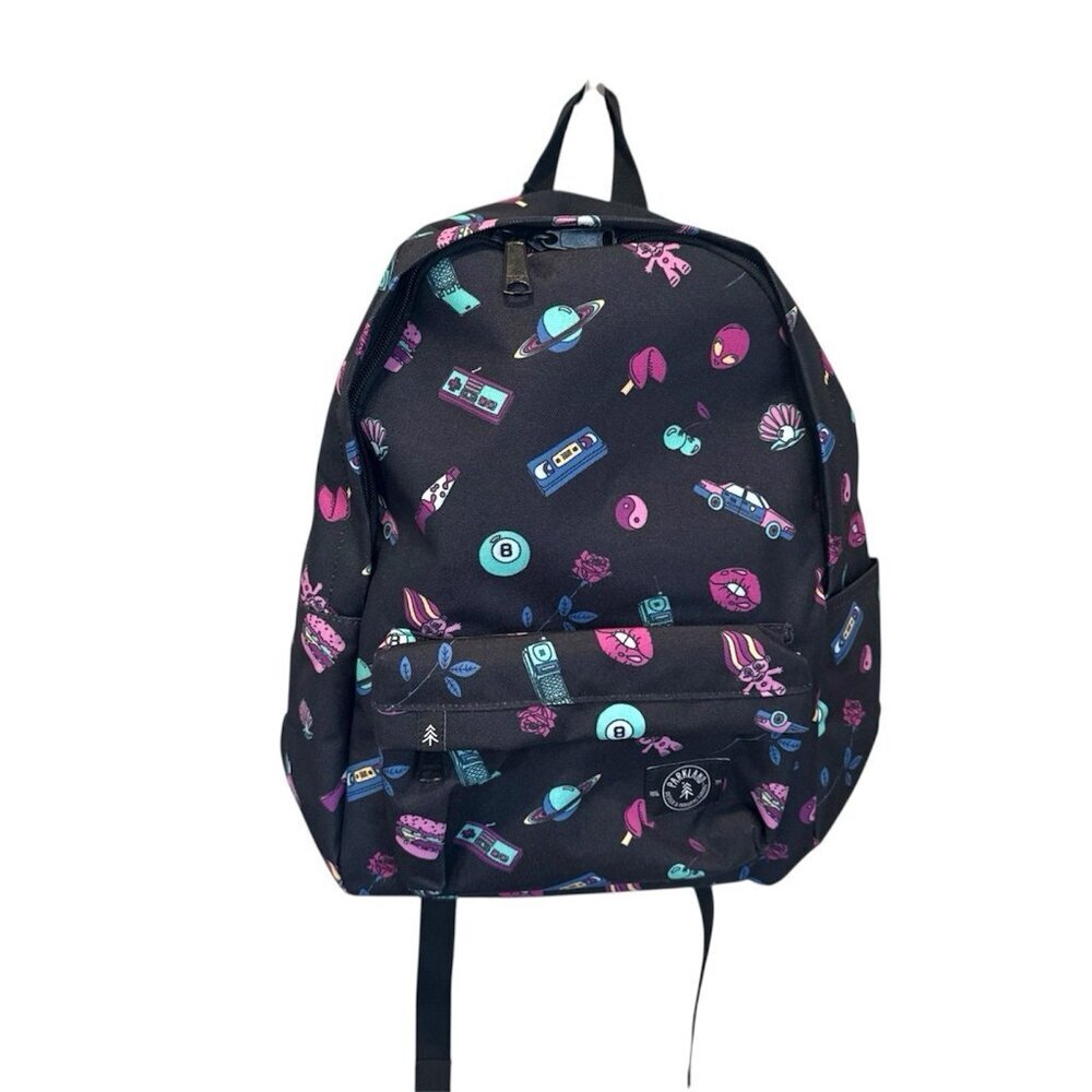 Parkland 90's Theme School Backpack  Troll Dolls, Lava Lamp, Lips, Magic 8 Ball